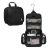 Hanging Toiletry Bag, 10 Compartments Water-Resistant Makeup Bag with 360° Spinning Metal Hook, Large Travel Cosmetic Organizer for Men & Women, Black (7.05oz)