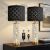 27.75″ Modern Table Lamps Set of 2, Gold Bedside Lamp with Crystal Nightlight, USB A+C, Black Grid Shade, Unique Desk Lamps for Living Room, Bedroom, Nightstand, End Table (2 Bulbs Included)