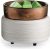 Candle Warmers ETC 2-in-1 Candle and Fragrance Warmer for Warming Scented Candles or Wax Melts and Tarts with to Freshen Room, Whitewashed Bronze