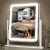 FENNIO Vanity Mirror with Lights – 15″x12.6″ LED Lighted Makeup Mirror, Large Makeup Mirror with Lights, Touch Screen with 3-Color Lighting, Dimmable, for Vanity Desk Tabletop, Bedroom