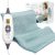 Pure Enrichment PureRelief Ultra-Wide Microplush Heating Pad – 20” x 24” XXL Size & 6 Heat Settings for Temporary Neck, Shoulder & Back Pain Relief – Moist Heat Option & Machine Washable (Sea Glass)