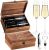 Personalized Champagne Flutes & Wood Box, Engraved Names & Date, Set Of 2 | Bride And Groom Toasting Glasses, Wedding Champagne Flutes, Heart Design, Anniversary, His And Hers, Mr And Mrs Set