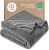 Bare Home Fleece Blanket Luxury Microplush (Full/Queen, Grey) | Ultra-Soft Lightweight Blanket for Bed, Sofa, and Couch, Cozy & Warm Blanket